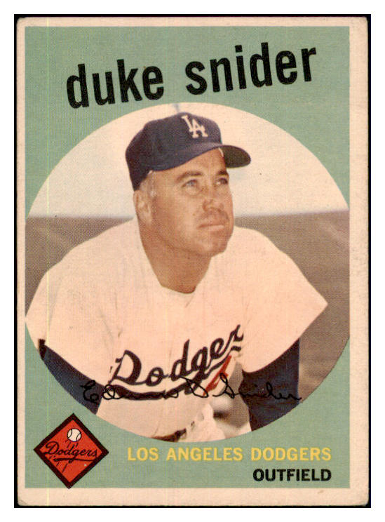 1959 Topps Baseball #020 Duke Snider Dodgers VG-EX 440096