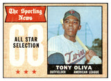 1968 Topps Baseball #371 Tony Oliva A.S. Twins VG 440124