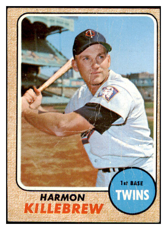 1968 Topps Baseball #220 Harmon Killebrew Twins Fair 440135