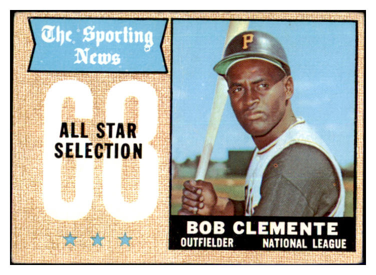 1968 Topps Baseball #374 Roberto Clemente A.S. Pirates VG 440141