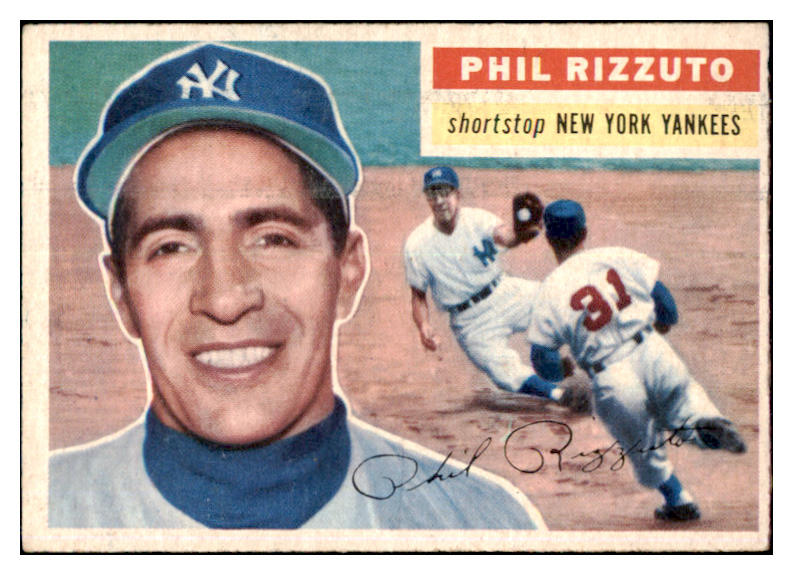 1956 Topps Baseball #113 Phil Rizzuto Yankees EX+/EX-MT Gray 440185