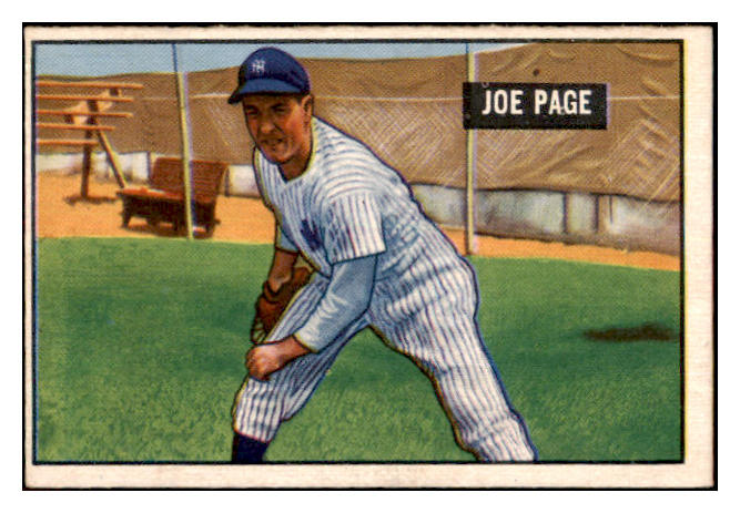 1951 Bowman Baseball #217 Joe Page Yankees EX-MT 440206