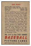 1951 Bowman Baseball #217 Joe Page Yankees EX-MT 440206