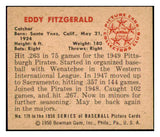 1950 Bowman Baseball #178 Ed Fitzgerald Pirates EX-MT 440209