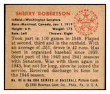 1950 Bowman Baseball #161 Sherry Robertson Senators EX-MT 440216