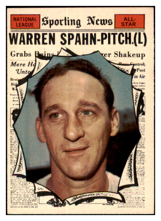 1961 Topps Baseball #589 Warren Spahn A.S. Braves EX-MT 440257