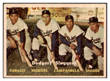 1957 Topps Baseball #400 Roy Campanella Duke Snider Gil Hodges EX-MT 440298