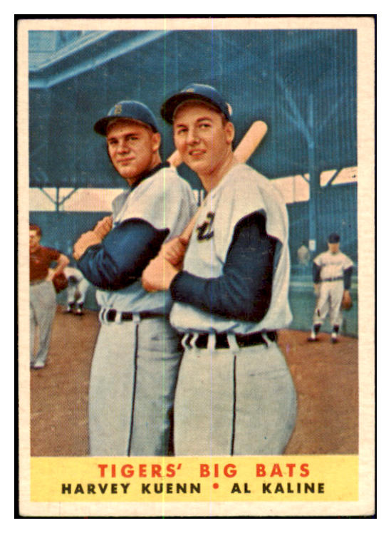 1958 Topps Baseball #304 Al Kaline Harvey Kuenn EX-MT 440351