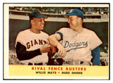 1958 Topps Baseball #436 Willie Mays Duke Snider EX+/EX-MT 440352