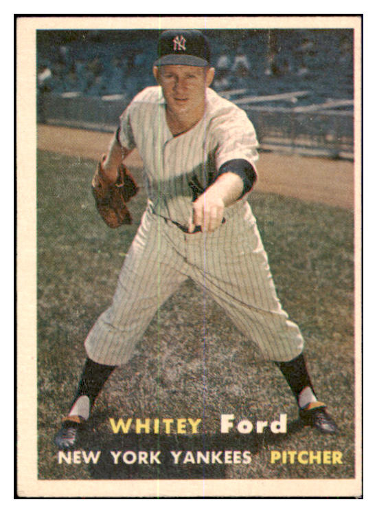 1957 Topps Baseball #025 Whitey Ford Yankees EX 440360