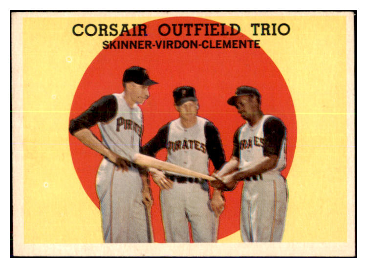 1959 Topps Baseball #543 Roberto Clemente Bill Virdon EX-MT 440366