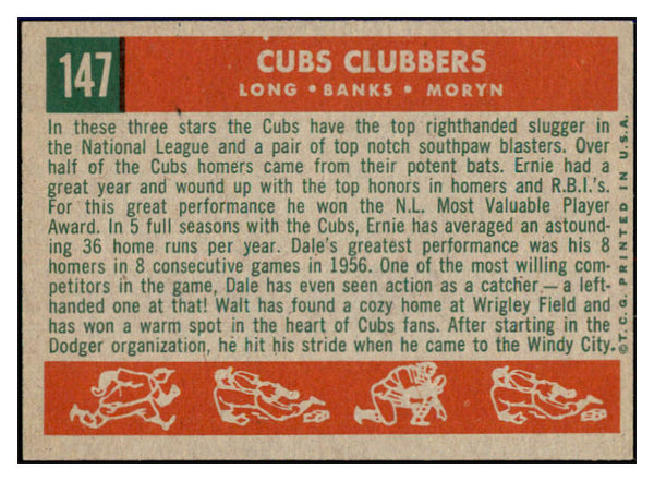 1959 Topps Baseball #147 Ernie Banks Dale Long NR-MT 440368