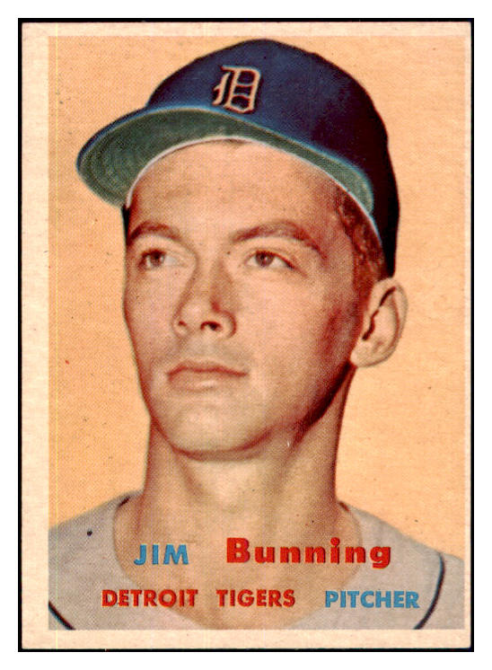 1957 Topps Baseball #338 Jim Bunning Tigers EX-MT 440436