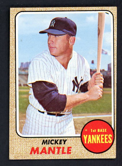 1968 Topps Baseball #280 Mickey Mantle Yankees EX+/EX-MT 440505