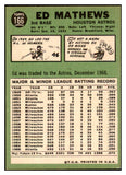 1967 Topps Baseball #166 Eddie Mathews Astros VG-EX 440589