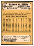 1968 Topps Baseball #220 Harmon Killebrew Twins EX 440621