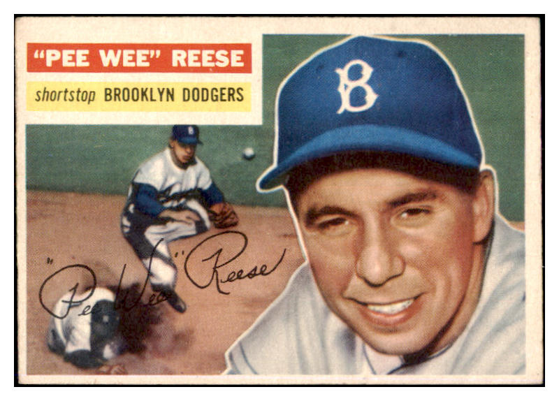 1956 Topps Baseball #260 Pee Wee Reese Dodgers EX-MT 440648