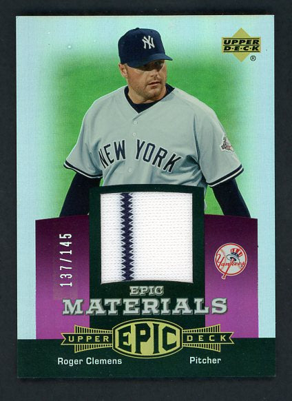 2006 UD Epic EM-RC3 Roger Clemens Yankees 441000