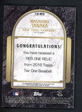2016 Topps Tier One TIR-MTA Masahiro Tanaka Yankees 441051