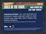 2002 Topps TTRR-JV John Vander Wal Yankees 441104