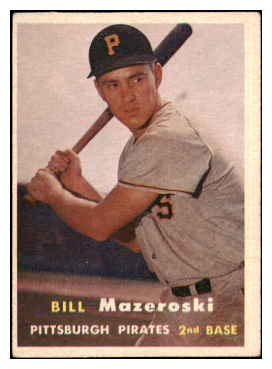 1957 Topps Baseball #024 Bill Mazeroski Pirates VG-EX 441162