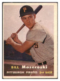 1957 Topps Baseball #024 Bill Mazeroski Pirates VG-EX 441162