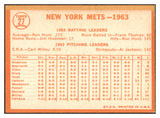 1964 Topps Baseball #027 New York Mets Team EX-MT 441222