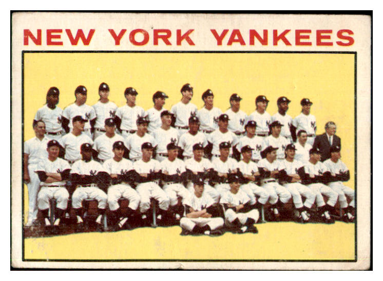 1964 Topps Baseball #433 New York Yankees Team VG 441239