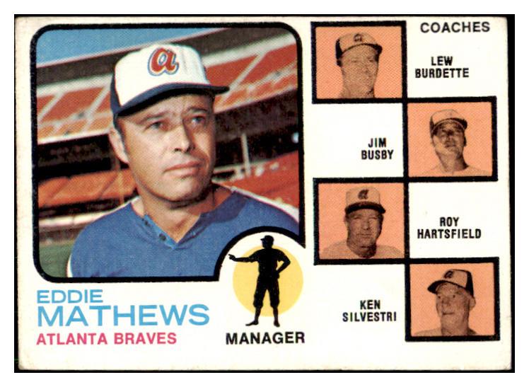 1973 Topps Baseball #237 Eddie Mathews Braves VG-EX 441279