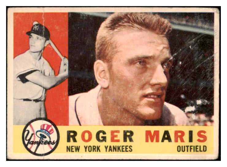 1960 Topps Baseball #377 Roger Maris Yankees VG 441288
