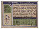 1972 Topps Football #299 Larry Carwell Patriots EX-MT 441340