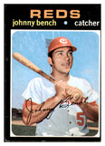 1971 Topps Baseball #250 Johnny Bench Reds VG-EX back crease 441354