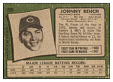 1971 Topps Baseball #250 Johnny Bench Reds VG-EX back crease 441354