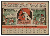 1956 Topps Baseball #240 Whitey Ford Yankees VG 441405
