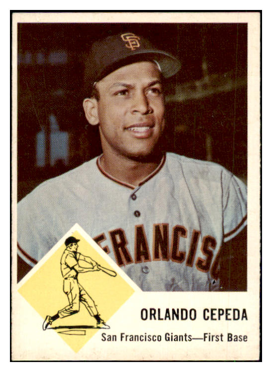 1963 Fleer Baseball #064 Orlando Cepeda Giants EX-MT 441508 Kit Young Cards