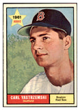 1961 Topps Baseball #287 Carl Yastrzemski Red Sox EX-MT back oc 441511 Kit Young Cards