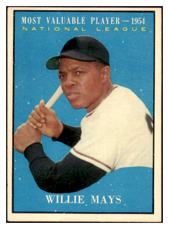 1961 Topps Baseball #482 Willie Mays MVP Giants EX-MT 441525 Kit Young Cards
