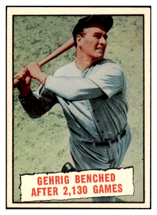 1961 Topps Baseball #405 Lou Gehrig Yankees EX-MT 441527 Kit Young Cards