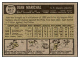 1961 Topps Baseball #417 Juan Marichal Giants EX+/EX-MT 441553 Kit Young Cards