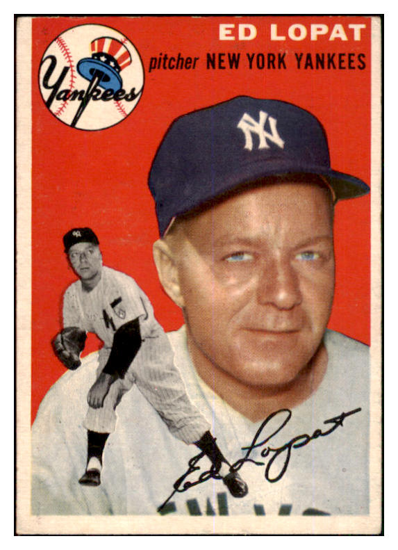1954 Topps Baseball #005 Eddie Lopat Yankees EX-MT 441622