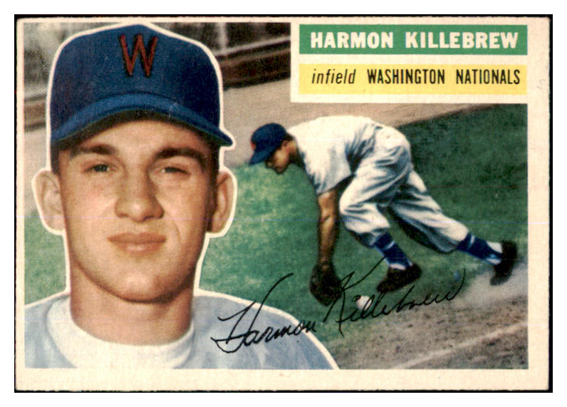 1956 Topps Baseball #164 Harmon Killebrew Senators EX-MT Gray 441640