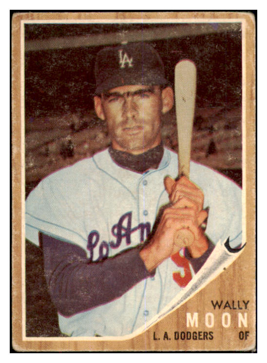 1962 Topps Baseball #190 Wally Moon Dodgers VG Variation 441671