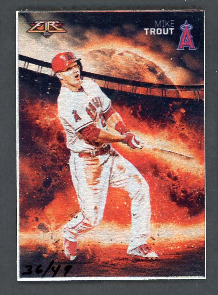 2015 Topps Fire Mike Trout Angels #36/49 441696