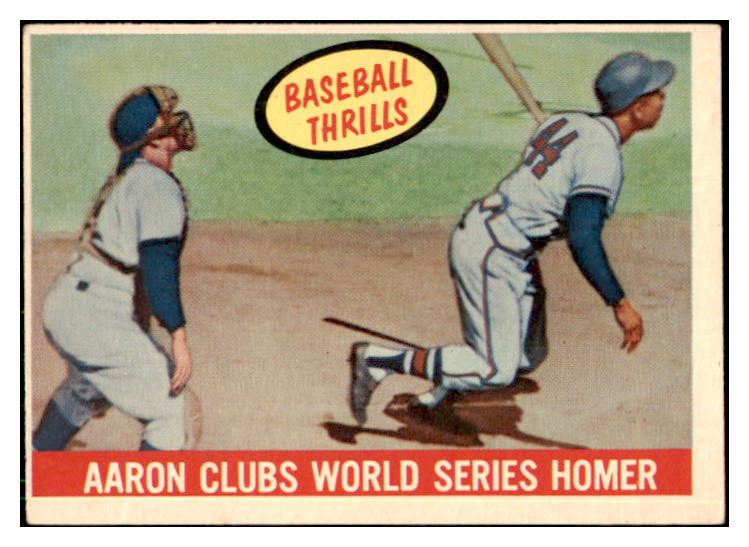 1959 Topps Baseball #467 Hank Aaron IA Braves VG-EX 441966