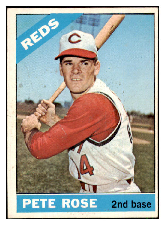 1966 Topps Baseball #030 Pete Rose Reds EX+/EX-MT 441979