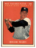1961 Topps Baseball #478 Roger Maris MVP Yankees EX+/EX-MT 441984
