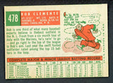 1959 Topps Baseball #478 Roberto Clemente Pirates EX 442029