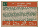 1959 Topps Baseball #317 Willie Mays Richie Ashburn EX-MT 442058