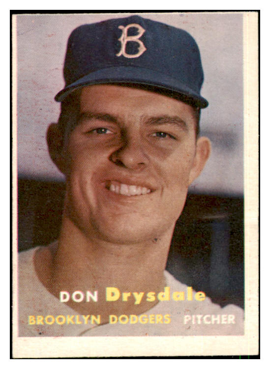 1957 Topps Baseball #018 Don Drysdale Dodgers VG-EX 442074