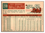 1959 Topps Baseball #270 Gil Hodges Dodgers EX-MT 442105